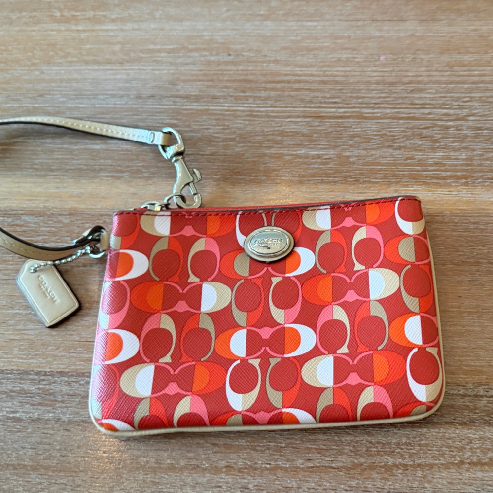 Coach Multicolor Patterned Wristlet